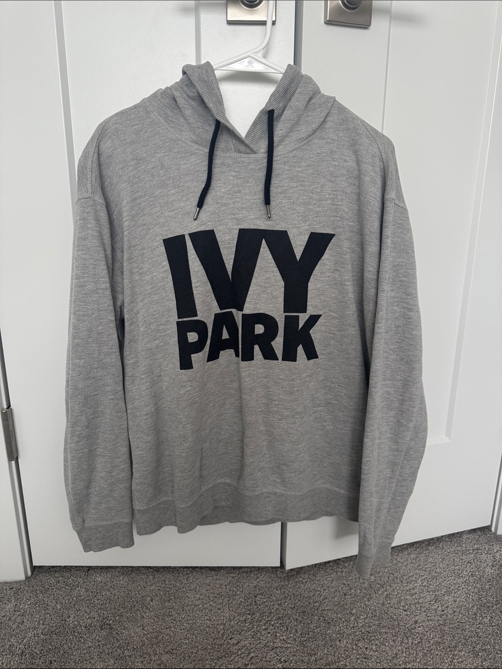 IVY PARK Gray Hoodie with Black Logo